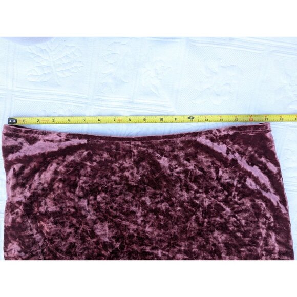 Robbie Bee Skirt Sz 14 Velvet crushed Whimsigoth Fairy Witchy Burgundish Y2K - Picture 5 of 8